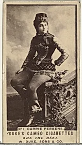 Card Number 371, Carrie Perkens, from the Actors and Actresses series (N145-5) issued by Duke Sons & Co. to promote Cameo Cigarettes by W. Duke, Sons & Co.