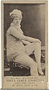 Card Number 373, Miss Willoughby, from the Actors and Actresses series (N145-5) issued by Duke Sons & Co. to promote Cameo Cigarettes by W. Duke, Sons & Co.