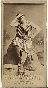 Card Number 381, Sadie Coutelyou, from the Actors and Actresses series (N145-5) issued by Duke Sons & Co. to promote Cameo Cigarettes by W. Duke, Sons & Co.