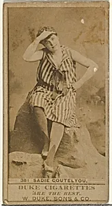 Card Number 381, Sadie Coutelyou, from the Actors and Actresses series (N145-7) issued by Duke Sons & Co. to promote Duke Cigarettes by W. Duke, Sons & Co.