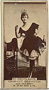 Card Number 382, Christol Heeth, from the Actors and Actresses series (N145-3) issued by Duke Sons & Co. to promote Cross Cut Cigarettes by W. Duke, Sons & Co.