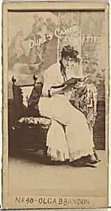 Card Number 40, Olga Brandon, from the Actors and Actresses series (N145-4) issued by Duke Sons & Co. to promote Cameo Cigarettes by W. Duke, Sons & Co.