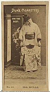 Card Number 41, Ida Mulle, from the Actors and Actresses series (N145-6) issued by Duke Sons & Co. to promote Duke Cigarettes by W. Duke, Sons & Co.