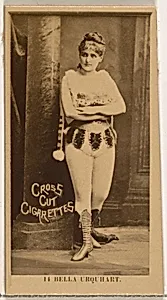 Card Number 44, Bella Urquhart, from the Actors and Actresses series (N145-2) issued by Duke Sons & Co. to promote Cross Cut Cigarettes by W. Duke, Sons & Co.