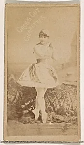 Card Number 47, De Sotie, from the Actors and Actresses series (N145-1) issued by Duke Sons & Co. to promote Cross Cut Cigarettes by W. Duke, Sons & Co.