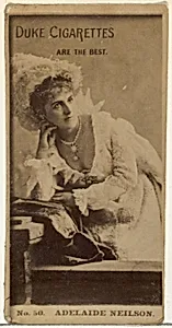Card Number 50, Adelaide Neilson, from the Actors and Actresses series (N145-6) issued by Duke Sons & Co. to promote Duke Cigarettes by W. Duke, Sons & Co.