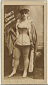Card Number 51, Viola Bridges, from the Actors and Actresses series (N145-4) issued by Duke Sons & Co. to promote Cameo Cigarettes by W. Duke, Sons & Co.