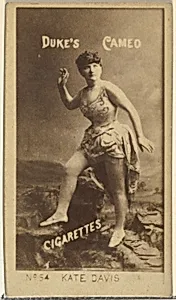 Card Number 54, Kate Davis, from the Actors and Actresses series (N145-4) issued by Duke Sons & Co. to promote Cameo Cigarettes by W. Duke, Sons & Co.