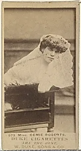 Card Number 573, Miss Cemie Roberts, from the Actors and Actresses series (N145-7) issued by Duke Sons & Co. to promote Duke Cigarettes by W. Duke, Sons & Co.