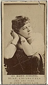 Card Number 584, Mamie Edwards, from the Actors and Actresses series (N145-7) issued by Duke Sons & Co. to promote Duke Cigarettes by W. Duke, Sons & Co.