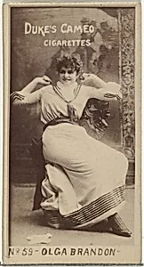 Card Number 59, Olga Brandon, from the Actors and Actresses series (N145-4) issued by Duke Sons & Co. to promote Cameo Cigarettes by W. Duke, Sons & Co.