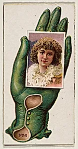 Card Number 6, cut-out from banner advertising the Opera Gloves series (G29) for Allen & Ginter Cigarettes by Allen & Ginter|American Tobacco Company