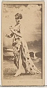 Card Number 6, Pauline Hall, from the Actors and Actresses series (N145-2) issued by Duke Sons & Co. to promote Cross Cut Cigarettes by W. Duke, Sons & Co.
