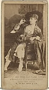 Card Number 603, Vere San Name, from the Actors and Actresses series (N145-3) issued by Duke Sons & Co. to promote Cross Cut Cigarettes by W. Duke, Sons & Co.