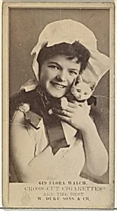 Card Number 619, Flora Walch, from the Actors and Actresses series (N145-3) issued by Duke Sons & Co. to promote Cross Cut Cigarettes by W. Duke, Sons & Co.