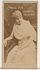 Card Number 62, Kate Castleton, from the Actors and Actresses series (N145-2) issued by Duke Sons & Co. to promote Cross Cut Cigarettes by W. Duke, Sons & Co.