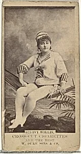 Card Number 625, Ivy Willis, from the Actors and Actresses series (N145-3) issued by Duke Sons & Co. to promote Cross Cut Cigarettes by W. Duke, Sons & Co.