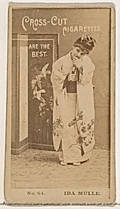 Card Number 64, Ida Mulle, from the Actors and Actresses series (N145-2) issued by Duke Sons & Co. to promote Cross Cut Cigarettes by W. Duke, Sons & Co.