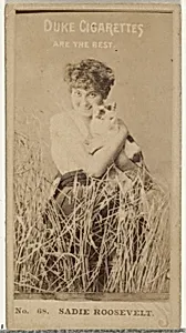 Card Number 68, Sadie Roosevelt, from the Actors and Actresses series (N145-6) issued by Duke Sons & Co. to promote Duke Cigarettes by W. Duke, Sons & Co.