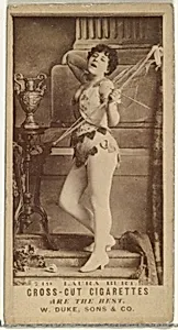 Card Number 719, Laura Burt, from the Actors and Actresses series (N145-3) issued by Duke Sons & Co. to promote Cross Cut Cigarettes by W. Duke, Sons & Co.