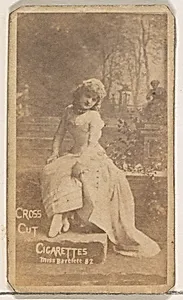 Card Number 82, Miss Bartlett, from the Actors and Actresses series (N145-1) issued by Duke Sons & Co. to promote Cross Cut Cigarettes by W. Duke, Sons & Co.
