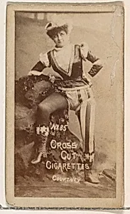 Card Number 85, Courtney, from the Actors and Actresses series (N145-1) issued by Duke Sons & Co. to promote Cross Cut Cigarettes by W. Duke, Sons & Co.