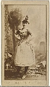 Card Number 87, Agnes Folsom, from the Actors and Actresses series (N145-4) issued by Duke Sons & Co. to promote Cameo Cigarettes by W. Duke, Sons & Co.