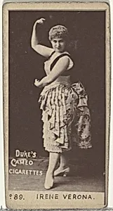 Card Number 89, Irene Verona, from the Actors and Actresses series (N145-4) issued by Duke Sons & Co. to promote Cameo Cigarettes by W. Duke, Sons & Co.