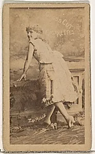 Card Number 99, Ida Mulle, from the Actors and Actresses series (N145-1) issued by Duke Sons & Co. to promote Cross Cut Cigarettes by W. Duke, Sons & Co.