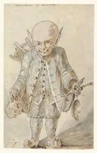 Caricature of a Junkman [recto], Caricature of a School Master [verso]