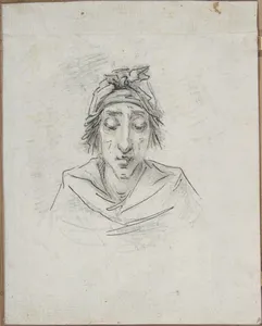 Caricature of Georges-Auguste Couthon (called Aristide, 1756-1794), President of the Convention in 1793, on the way to the guillotine on July 28, 1794 (10 Thermidor, An II)