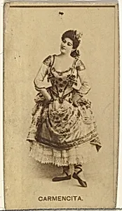 Carmencita, from the Actors and Actresses series (N145-8) issued by Duke Sons & Co. to promote Duke Cigarettes by American Tobacco Company|W. Duke, Sons & Co.