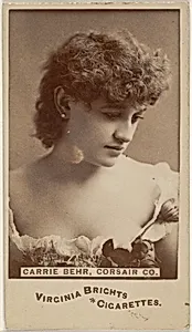 Carrie Behr, Corsair Co., from the Actors and Actresses series (N45, Type 6) for Virginia Brights Cigarettes by Allen & Ginter