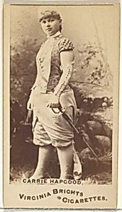 Carrie Hapgood, from the Actors and Actresses series (N45, Type 1) for Virginia Brights Cigarettes by Allen & Ginter