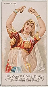 Castanets, from the Musical Instruments series (N82) for Duke brand cigarettes by W. Duke, Sons & Co.|Schumacher & Ettlinger