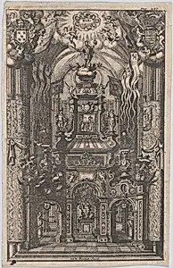 Catafalque for Ferdinand, from an unidentified book by Gaspar Bouttats