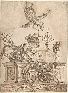 Catafalque for funeral in Pisa