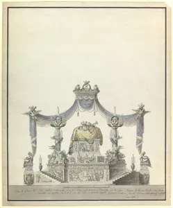 Catafalque of the Empress Catherine the Great of Russia (Side Elevation).
