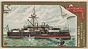 Catherine II, Russian Navy, from the Naval Vessels of the World series (N226) issued by Kinney Bros. by Kinney Brothers Tobacco Company