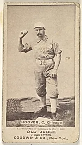 C.E. Hoover, Catcher, Chicago, from the Old Judge series (N172) for Old Judge Cigarettes by Goodwin & Company