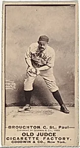 Cecil Calvert "Cal" Broughton, Catcher, St. Paul Apostles, from the Old Judge series (N172) for Old Judge Cigarettes by Goodwin & Company