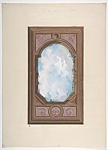 Ceiling design for Salon d'Entrée, Hôtel de Monsieur de Juigne, Paris, 1867 by Jules-Edmond-Charles Lachaise|Eugène-Pierre Gourdet