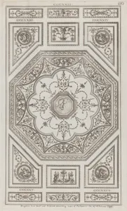 Ceiling Ornament, nos. CCCXXII–CCCXXVI, plate 50 from "Designs for Various Ornaments"