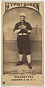 Ceiss, Pitcher, Chicago, from the Old Judge series (N172) for Old Judge and Gypsy Queen Cigarettes by Goodwin & Company