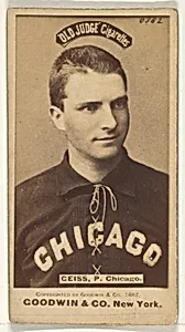 Ceiss, Pitcher, Chicago, from the Old Judge series (N172) for Old Judge Cigarettes by Goodwin & Company