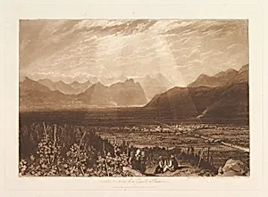 Chain of Alps from Grenoble to Chamberi (Liber Studiorum, part X, plate 49) by Joseph Mallord William Turner|William Say|Joseph Mallord William Turner