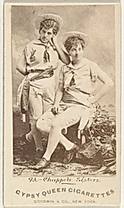 Chappele Sisters, from the Actors and Actresses series (N171) for Gypsy Queen Cigarettes by Goodwin & Company
