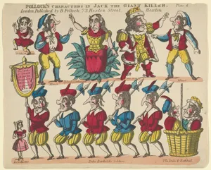 Characters, from Jack and the Giant Killer, Plate 4 for a Toy Theater