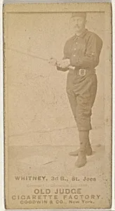 Charles F. Whitney, 3rd Base, St. Joseph Clay Eaters, from the Old Judge series (N172) for Old Judge Cigarettes by Goodwin & Company