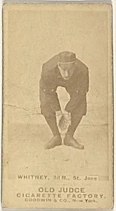 Charles F. Whitney, 3rd Base, St. Joseph Clay Eaters, from the Old Judge series (N172) for Old Judge Cigarettes by Goodwin & Company